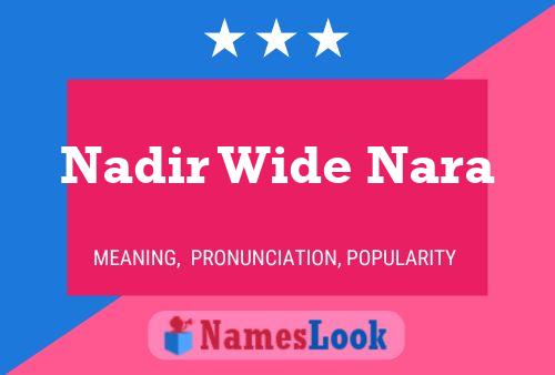 Nadir Wide Nara Name Poster