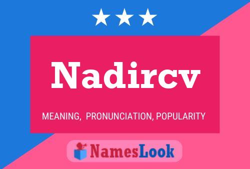 Nadircv Name Poster