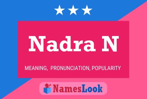 Nadra N Name Poster