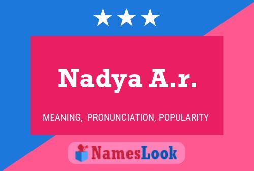 Nadya A.r. Name Poster