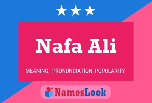 Nafa Ali Name Poster