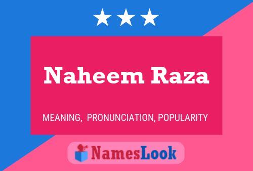 Naheem Raza Name Poster