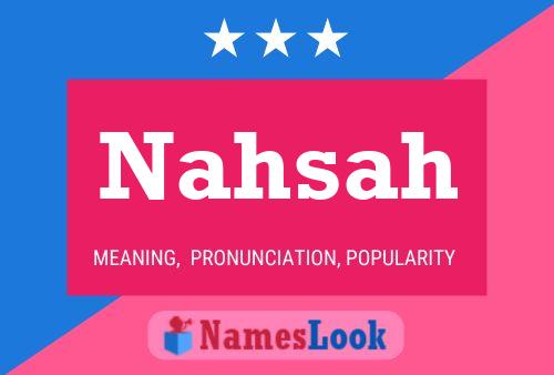 Nahsah Name Poster