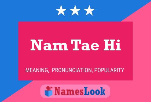 Nam Tae Hi Name Poster