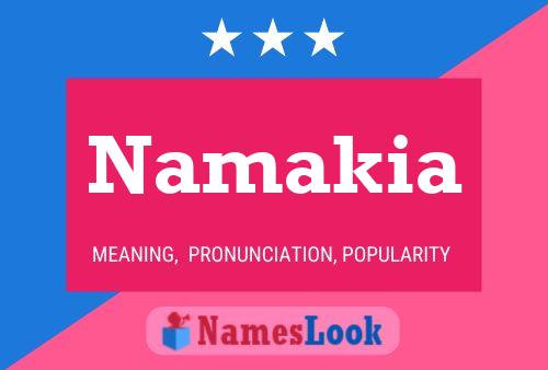 Namakia Name Poster