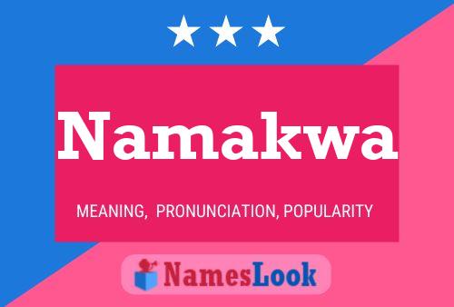 Namakwa Name Poster