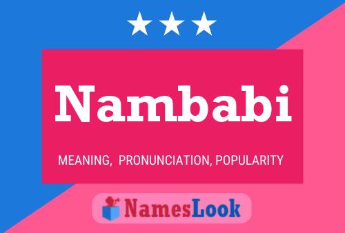 Nambabi Name Poster