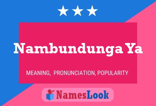 Nambundunga Ya Name Poster