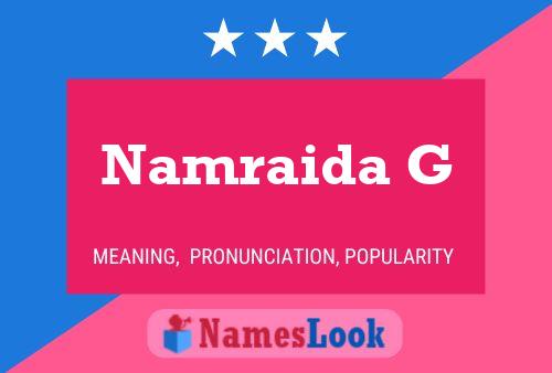 Namraida G Name Poster