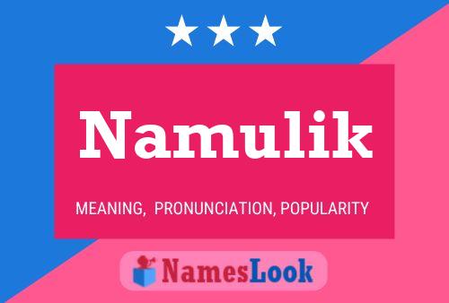 Namulik Name Poster