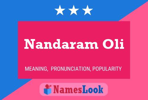 Nandaram Oli Name Poster