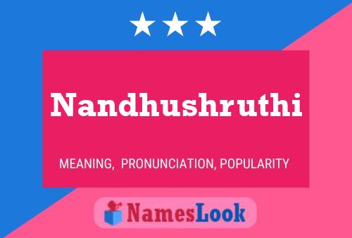 Nandhushruthi Name Poster