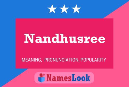 Nandhusree Name Poster