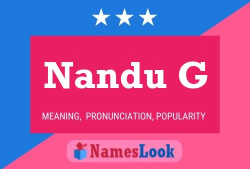 Nandu G Name Poster