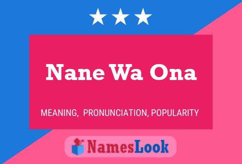 Nane Wa Ona Name Poster