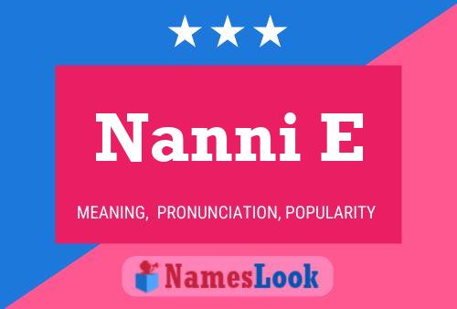 Nanni E Name Poster