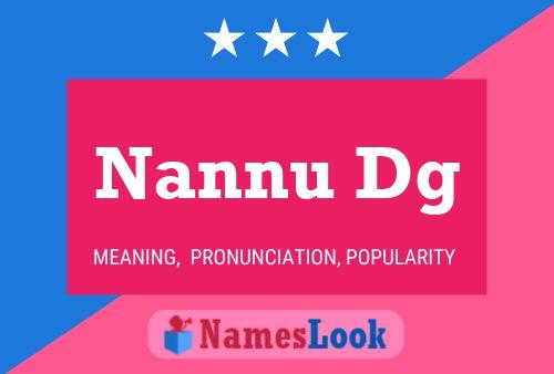 Nannu Dg Name Poster