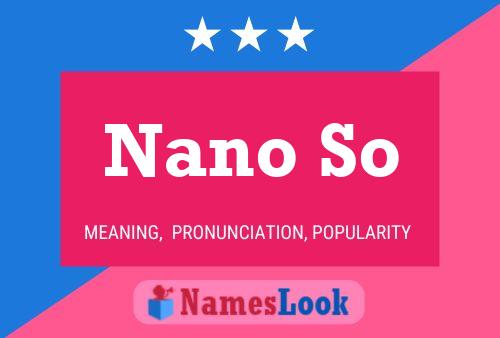 Nano So Name Poster