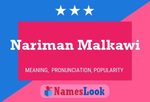 Nariman Malkawi Name Poster