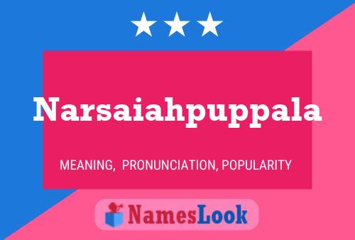 Narsaiahpuppala Name Poster