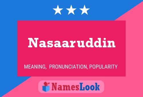 Nasaaruddin Name Poster