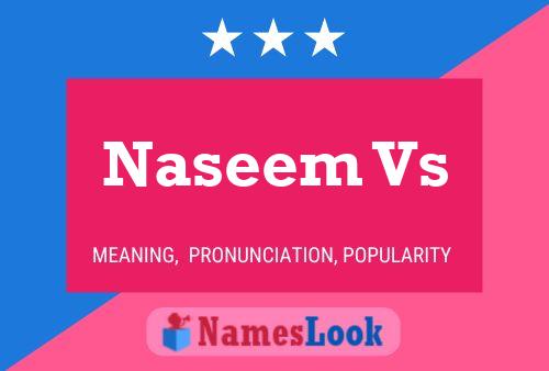 Naseem Vs Name Poster