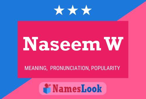 Naseem W Name Poster