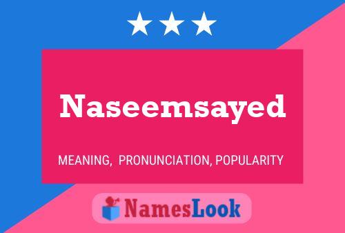 Naseemsayed Name Poster