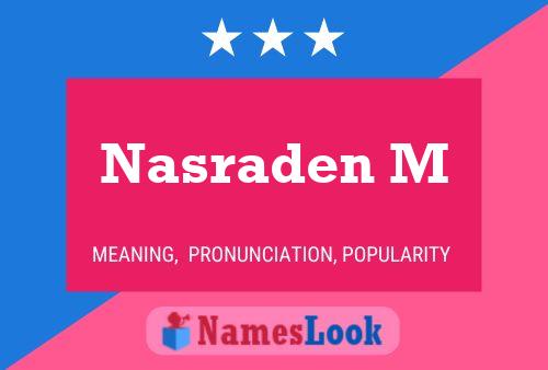 Nasraden M Name Poster