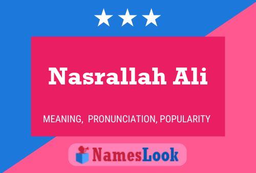 Nasrallah Ali Name Poster