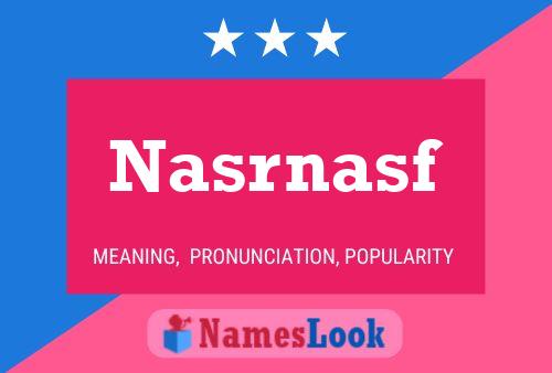 Nasrnasf Name Poster