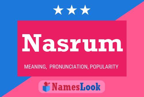 Nasrum Name Poster