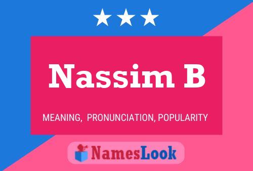 Nassim B Name Poster