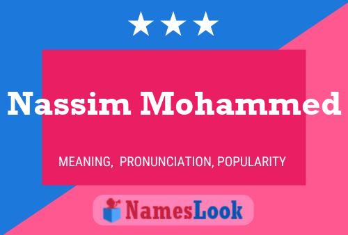 Nassim Mohammed Name Poster