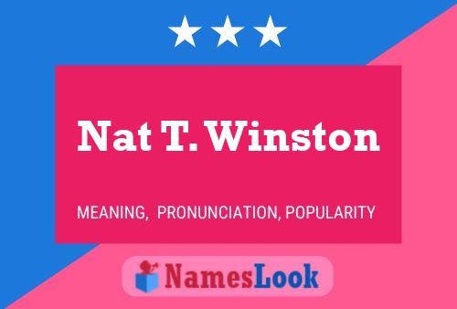 Nat T. Winston Name Poster