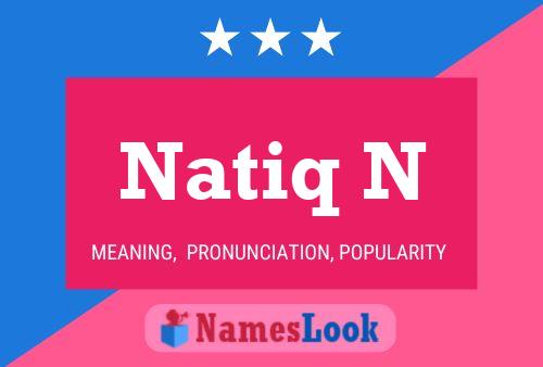 Natiq N Name Poster