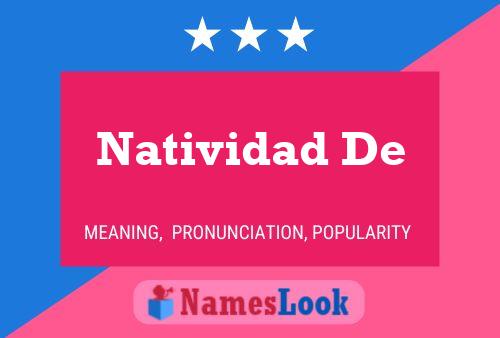 Natividad De Name Poster