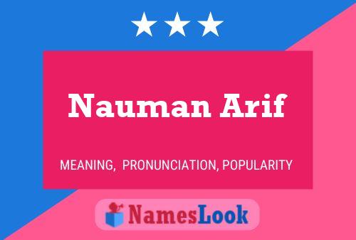 Nauman Arif Name Poster