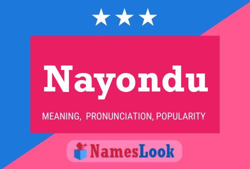 Nayondu Name Poster