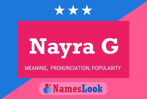 Nayra G Name Poster