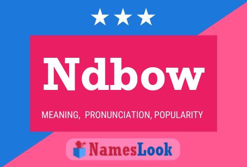 Ndbow Name Poster