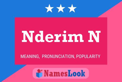 Nderim N Name Poster