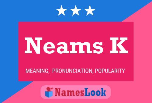 Neams K Name Poster