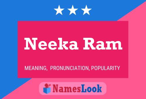 Neeka Ram Name Poster