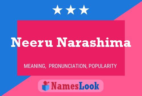 Neeru Narashima Name Poster