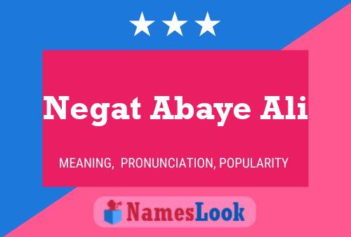 Negat Abaye Ali Name Poster