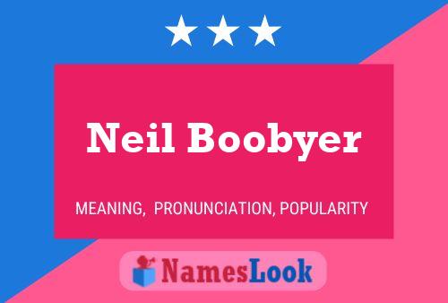 Neil Boobyer Name Poster