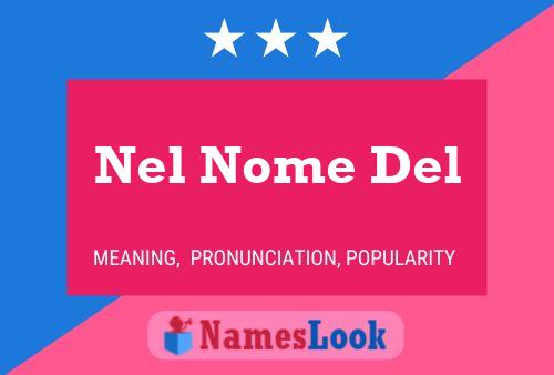 Nel Nome Del Name Poster