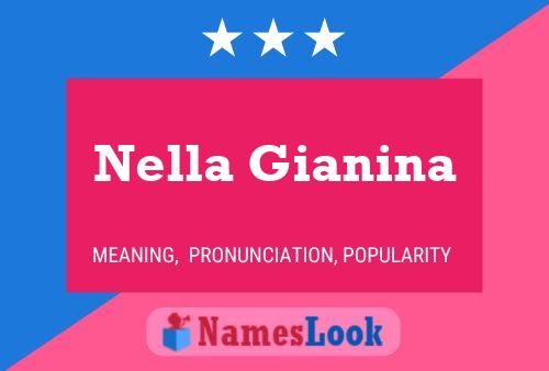 Nella Gianina Name Poster