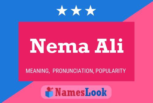 Nema Ali Name Poster